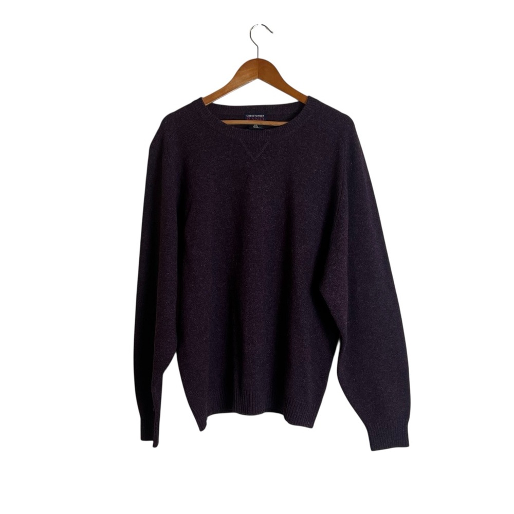 NWT! Christoper Rand purple pure‎ wool sweater